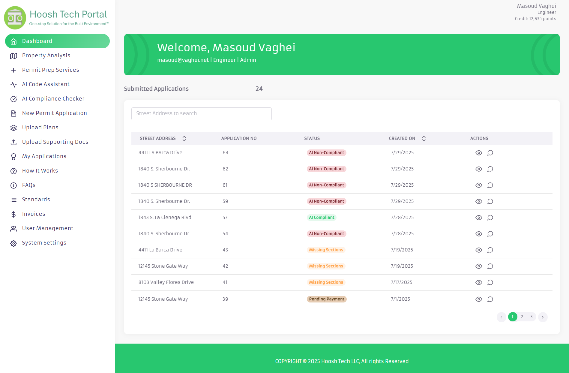 Upcoming Hoosh Tech Portal's main page mockup